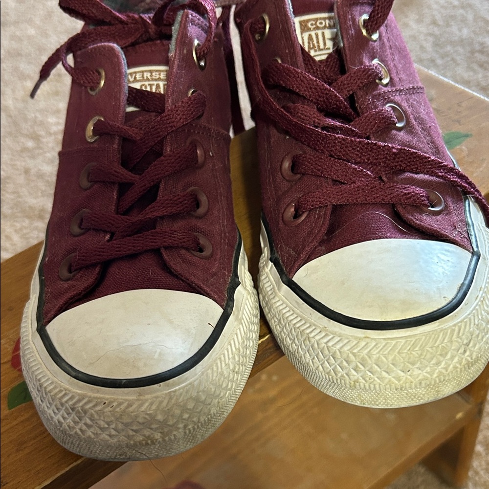 Converse Maroon Canvas Sneakers